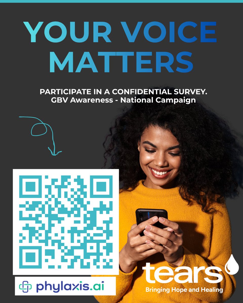 TEARS Foundation — Your Voice Matters, participate in a confidential GBV awareness survey